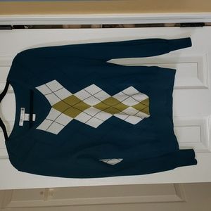 Geoffrey Beene argyle sweater